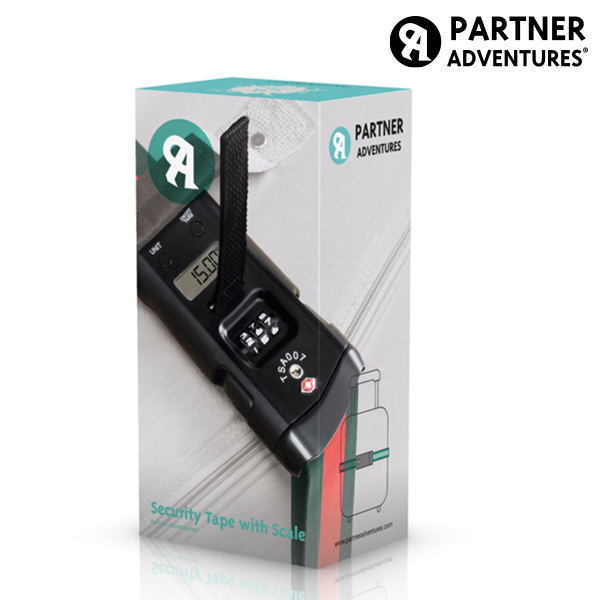 Partner Adventures pagasirihm sisseehitatud kaaluanduri ja turvakoodiga